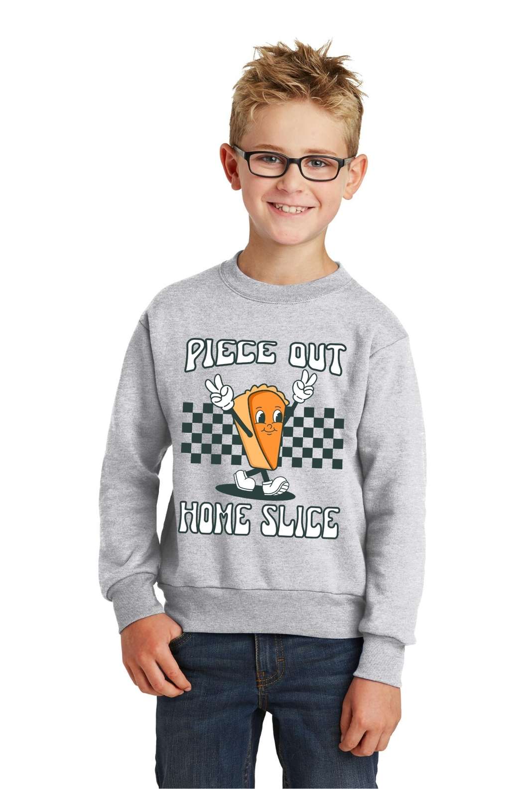 Piece Out Home Slice Youth Crewneck