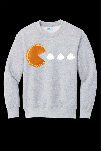 Pac Man Pumpkin Pie Youth Crewneck