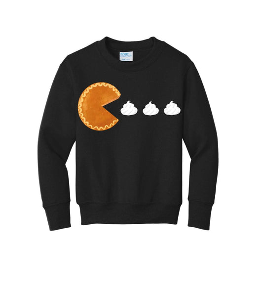 Pac Man Pumpkin Pie Youth Crewneck