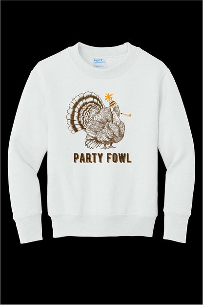 Party Fowl Turkey Youth Crewneck