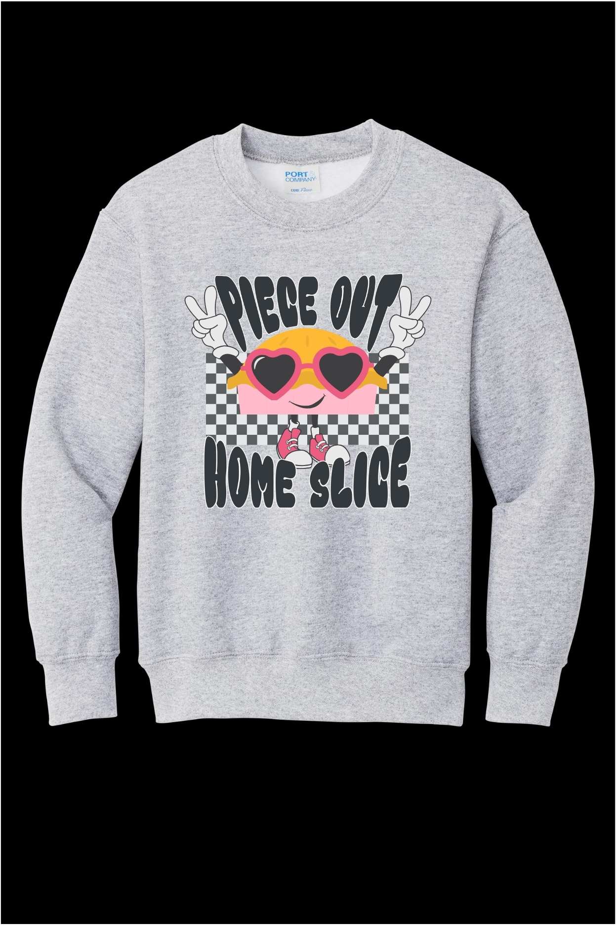 Piece Out Home Slice Girls Youth Crewneck