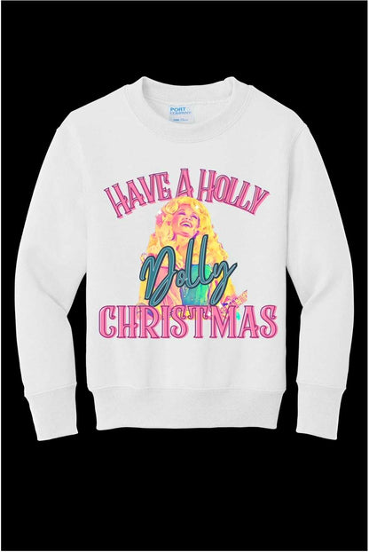 Have a Holly Dolly Christmas Youth Crewneck