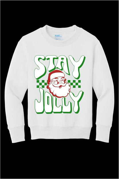 Stay Jolly Christmas Youth Crewneck