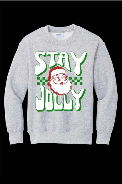 Stay Jolly Christmas Youth Crewneck