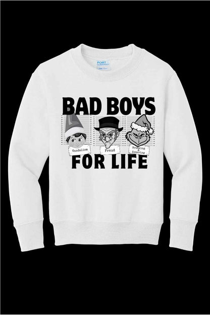 Bad Boys Christmas Youth Crewneck