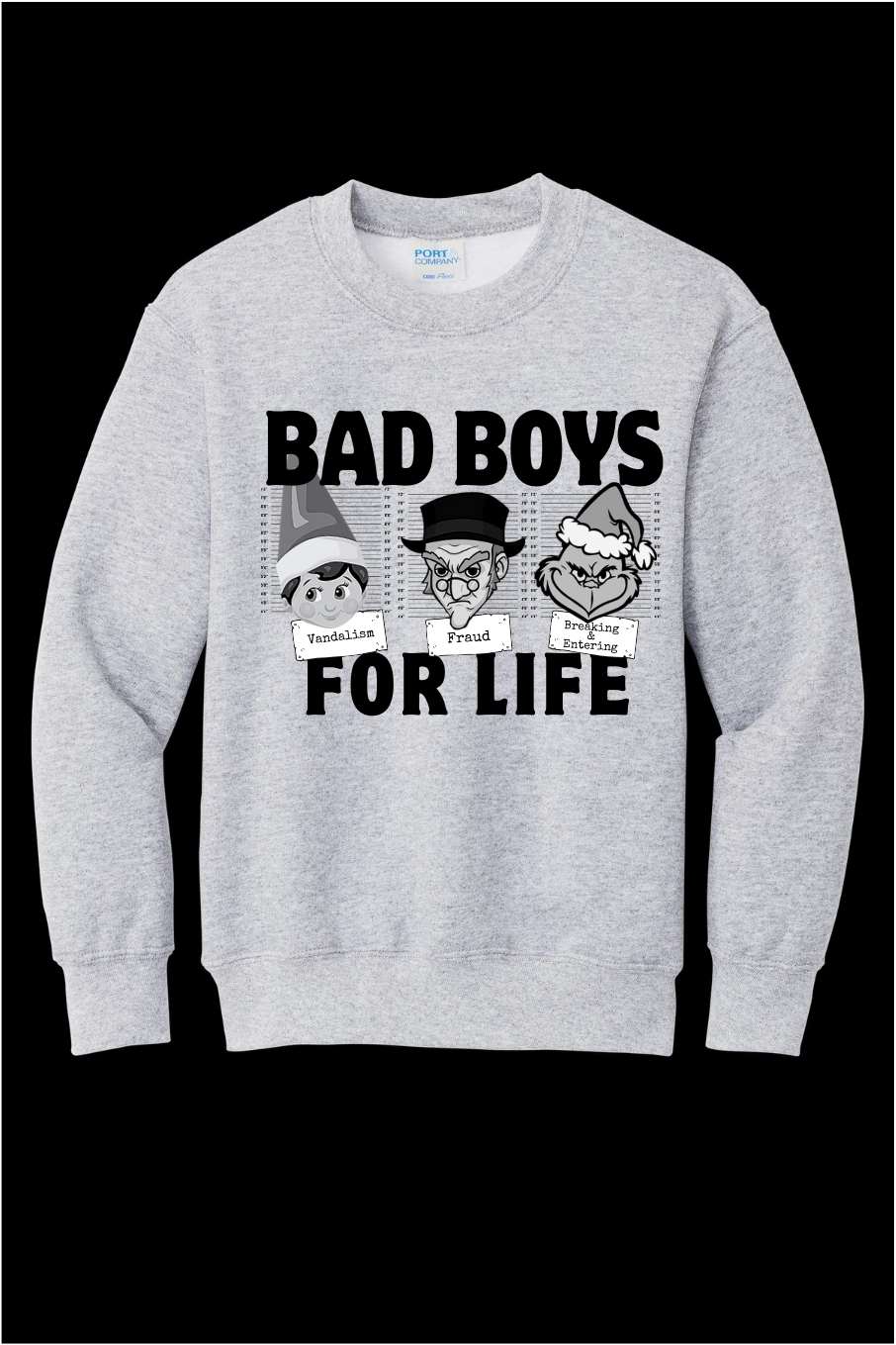 Bad Boys Christmas Youth Crewneck