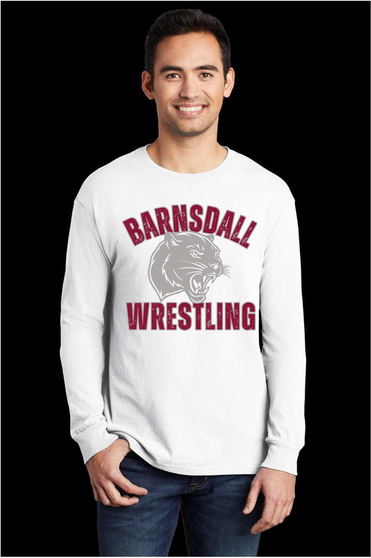 Barnsdall Wrestling Panther III Beach Wash Tee