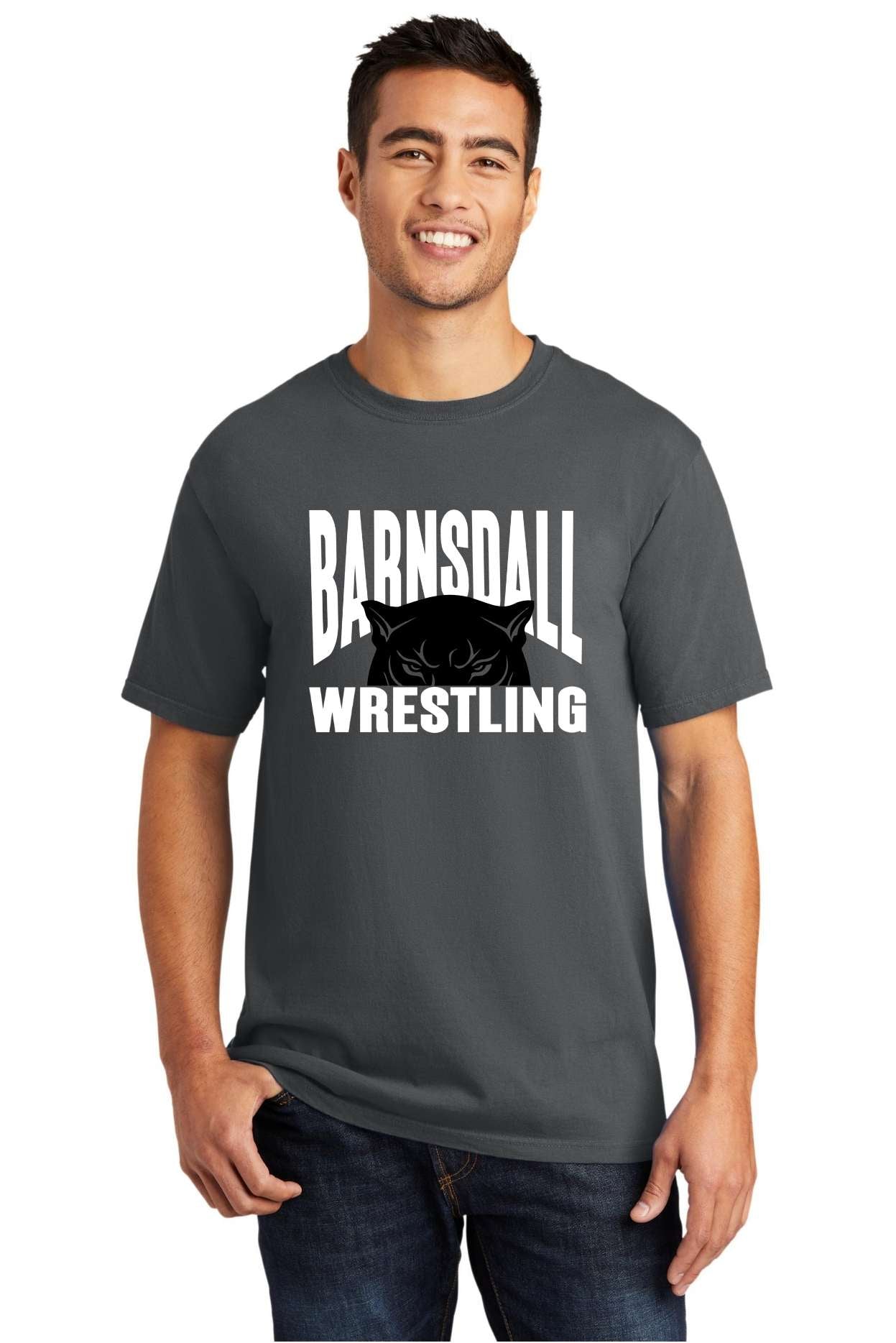 Barnsdall Wrestling Panther Beach Wash Tee