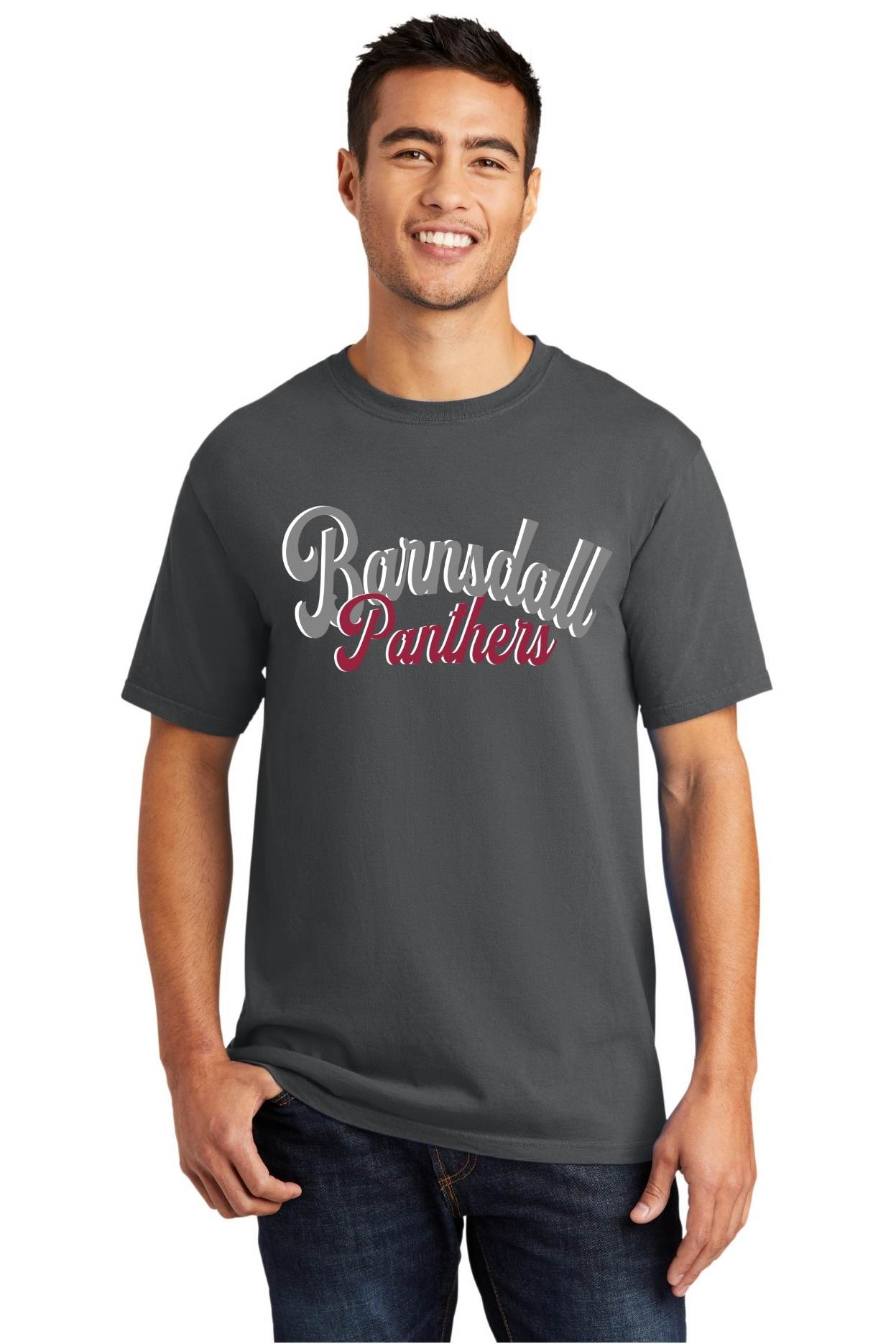 Barnsdall Panther Script Beach Wash Tee