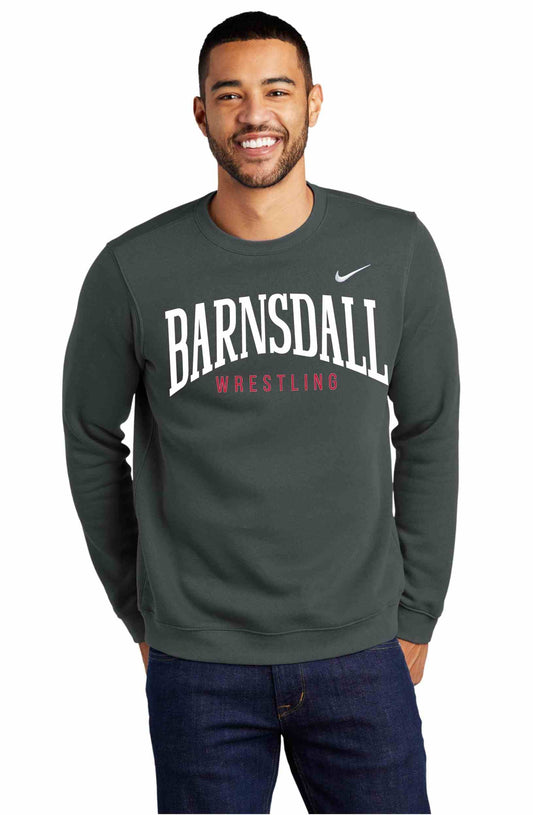 Barnsdall Wrestling Nike Club Fleece Crew Simple