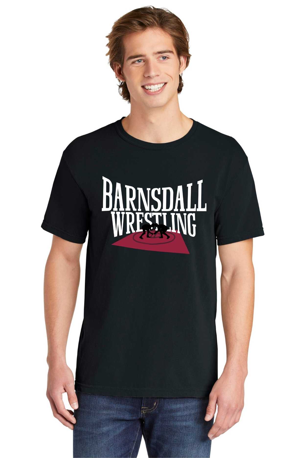 Barnsdall Wrestling Match Comfort Colors Tee in Black