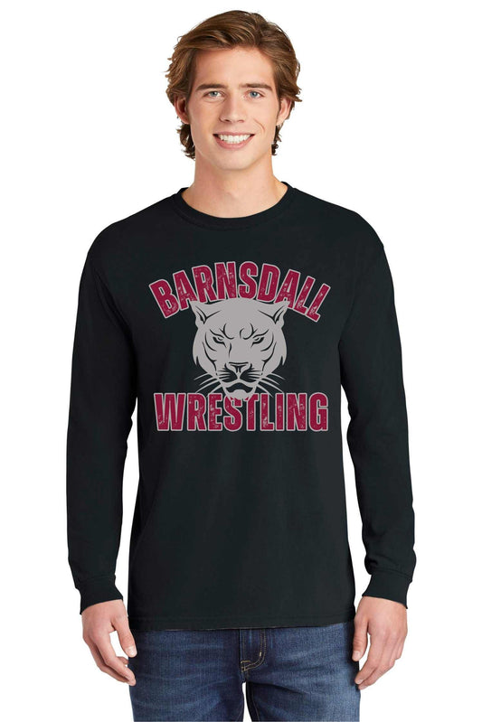 Barnsdall Wrestling Panther II Comfort Colors Tee in Black